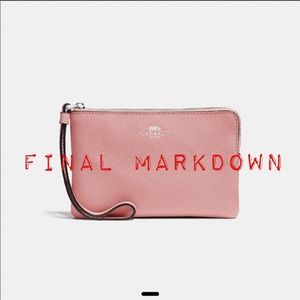 Coach Corner Zip Wristlet